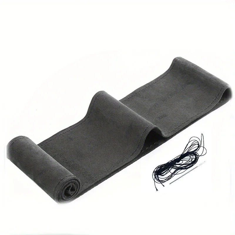 Suede Car Steering Wheel Cover Universal 38CM Car Steering Wheel Cover Leather Nterior Parts Braiding Cover for Steering Wheel