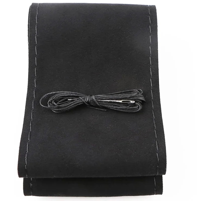 Suede Car Steering Wheel Cover Universal 38CM Car Steering Wheel Cover Leather Nterior Parts Braiding Cover for Steering Wheel